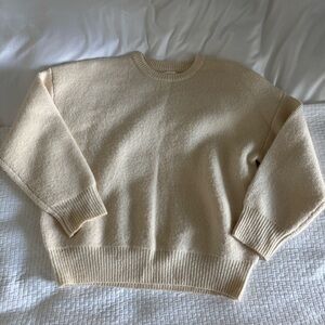 OAK + FORT Soft Cream Knit Pullover